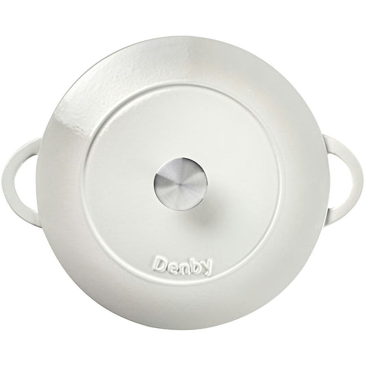 Denby Natural Canvas Gusseisentopf Flach Ø30 Cm, Weiß