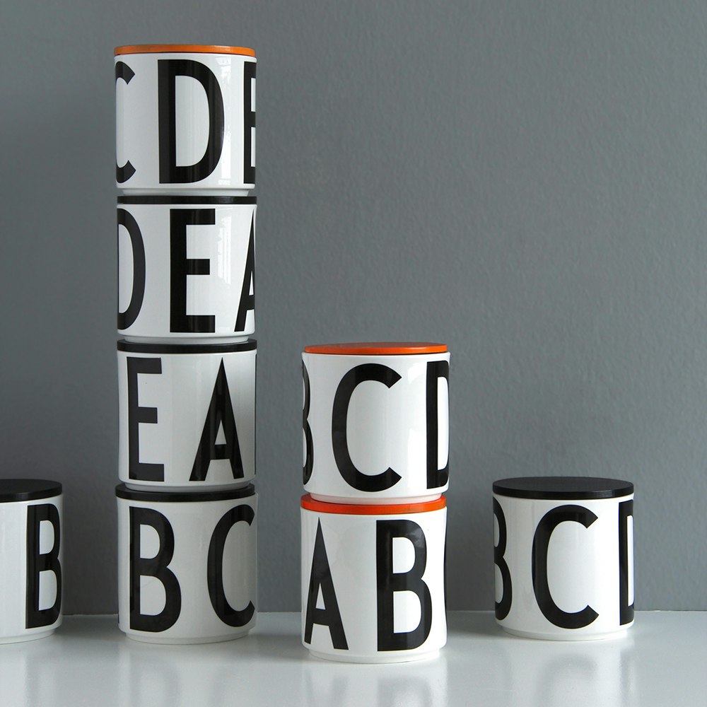 Design Letters Deckel Für Tasse, Schwarz