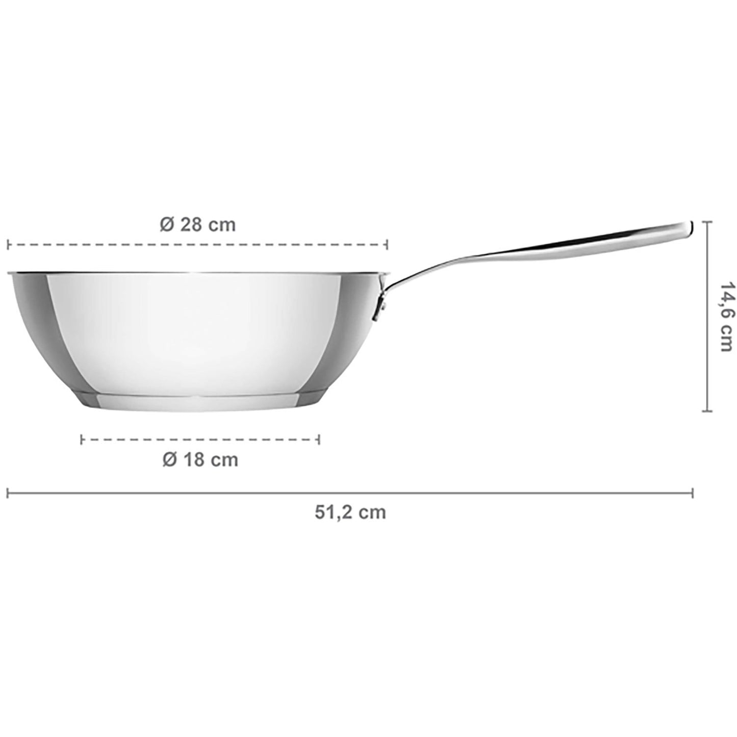 Fiskars All Steel Pure Wok-Pfanne 28 Cm