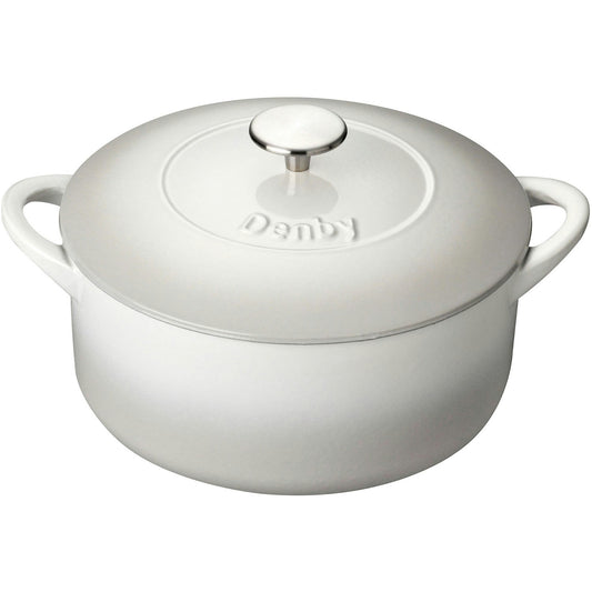 Denby Natural Canvas Gusseisentopf Rund Ø26 Cm, Weiß
