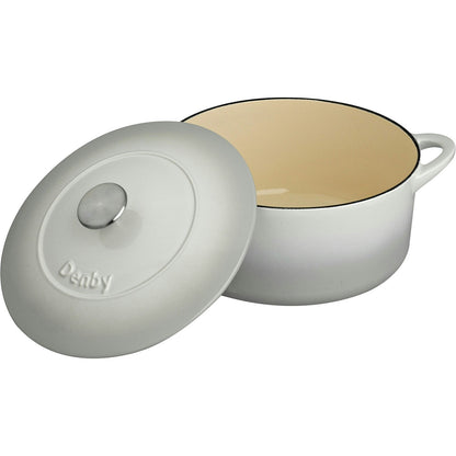 Denby Natural Canvas Gusseisentopf Rund Ø26 Cm, Weiß