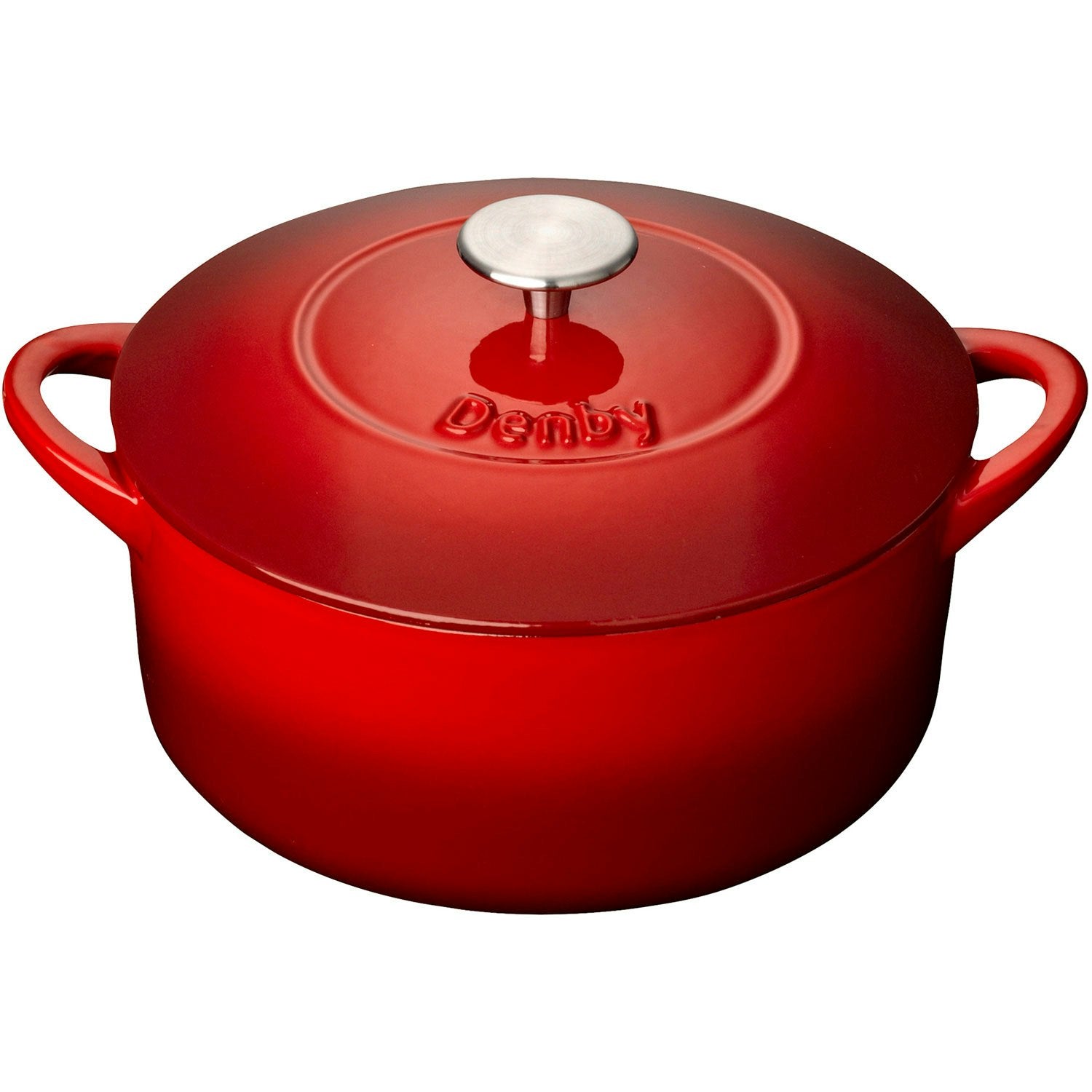Denby Pomegranate Gusseisentopf Rund Ø26 Cm, Rot
