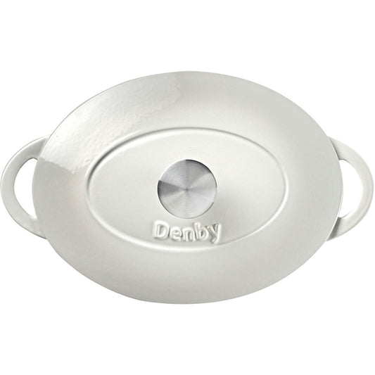 Denby Natural Canvas Gusseisentopf Oval Ø28 Cm, Weiß