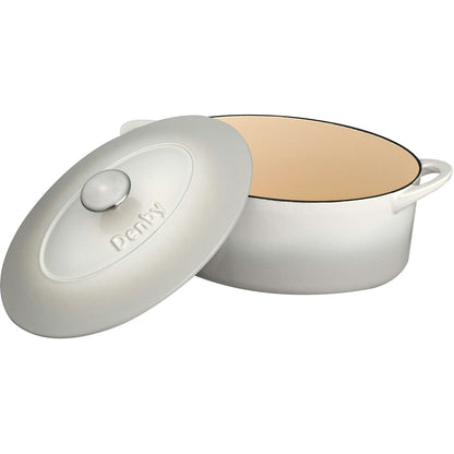 Denby Natural Canvas Gusseisentopf Oval Ø28 Cm, Weiß