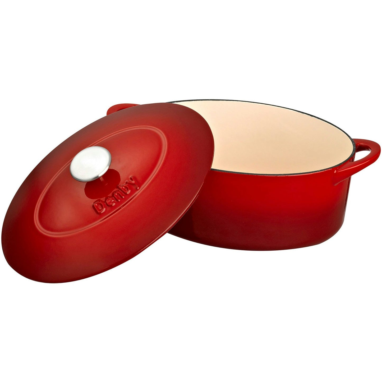 Denby Pomegranate Gusseisentopf Oval Ø28 Cm, Rot