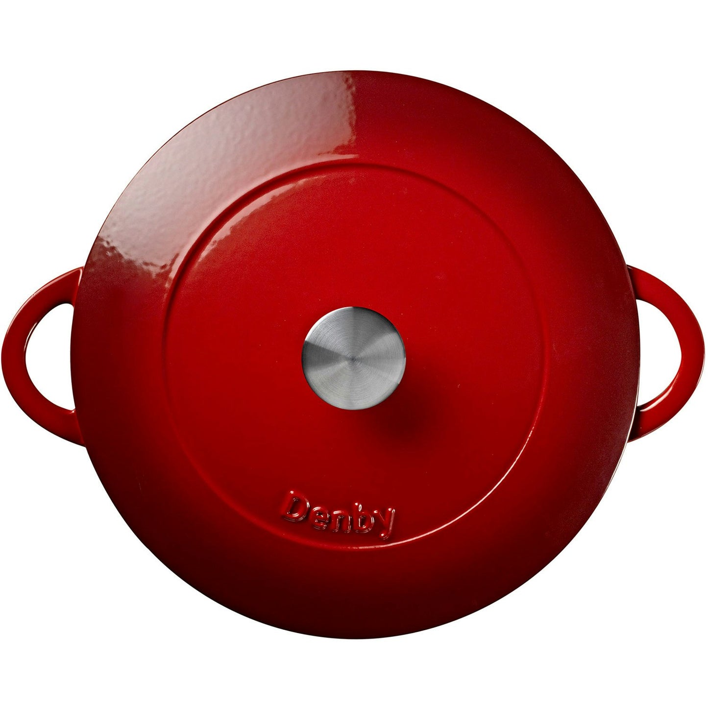 Denby Pomegranate Gusseisentopf Flach Ø30 Cm, Rot