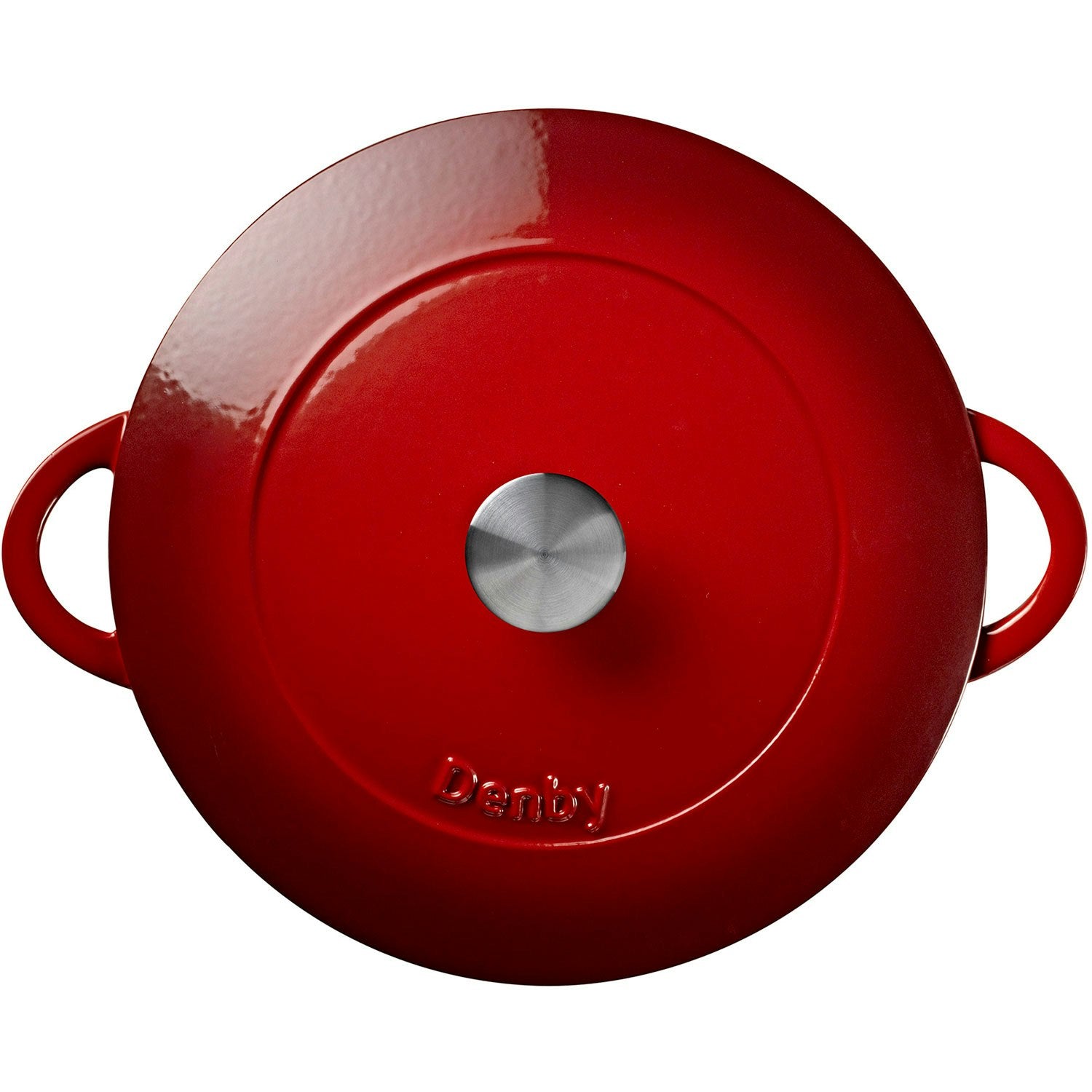 Denby Pomegranate Gusseisentopf Flach Ø30 Cm, Rot