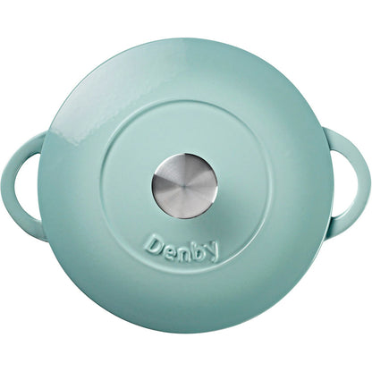 Denby Pavilion Gusseisentopf Rund Ø24 Cm, Hellblau