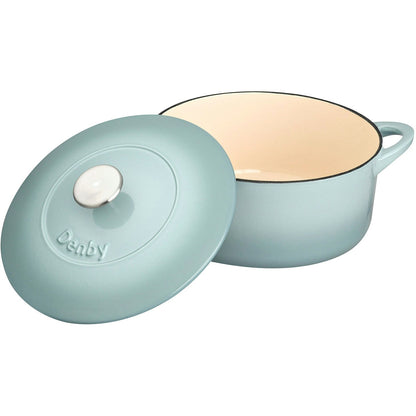Denby Pavilion Gusseisentopf Rund Ø24 Cm, Hellblau