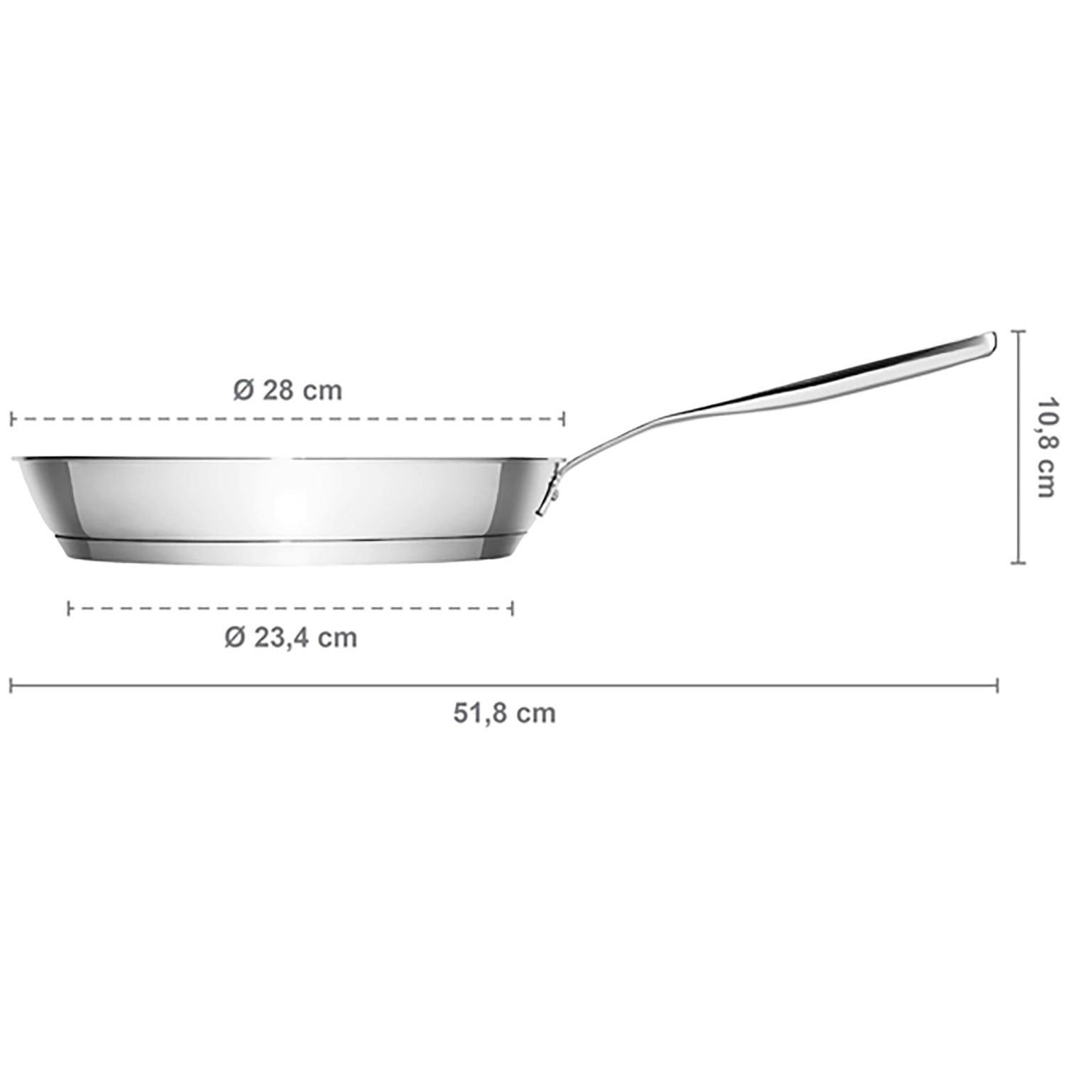 Fiskars All Steel Pure Bratpfanne, 28 Cm