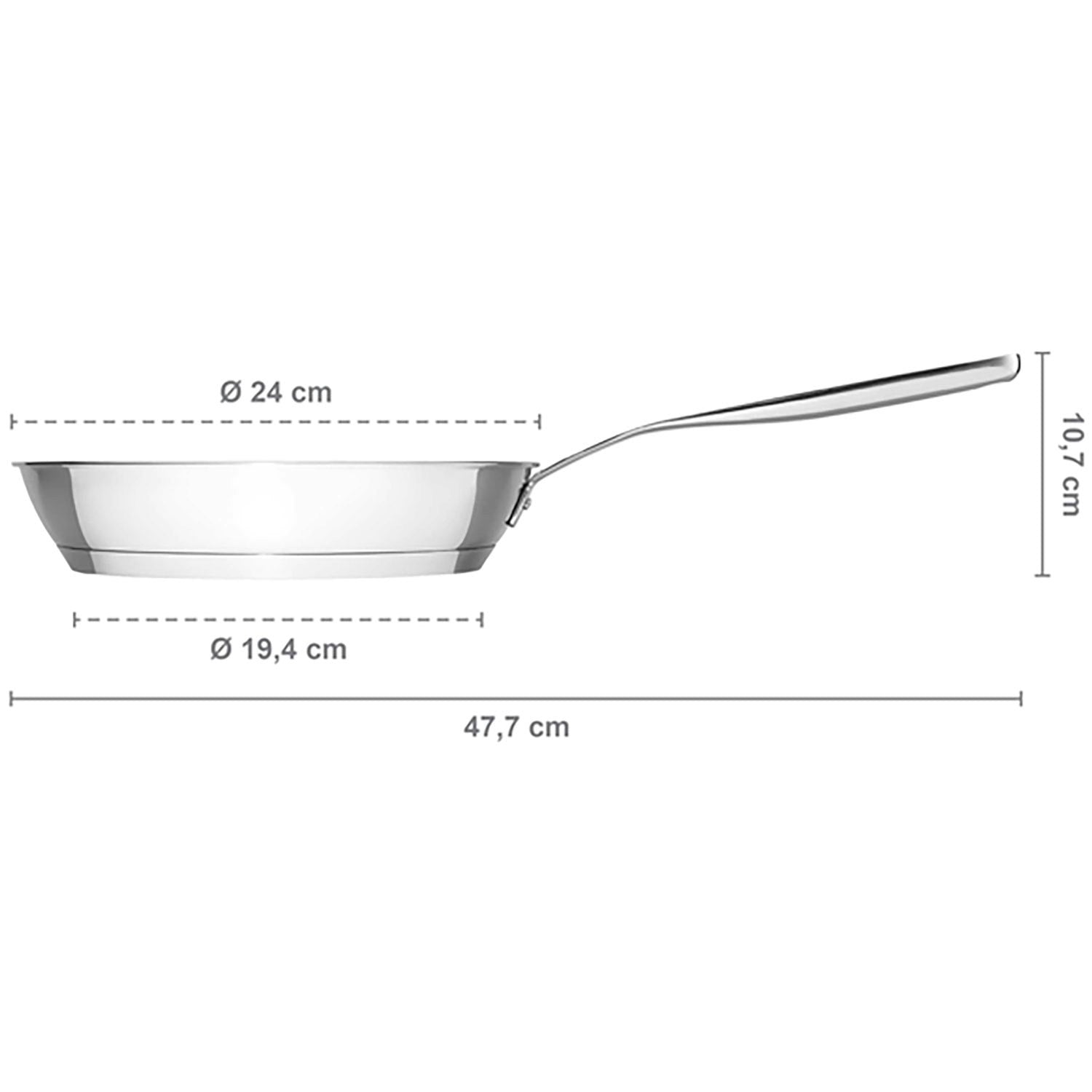Fiskars All Steel Pure Bratpfanne, 24 Cm