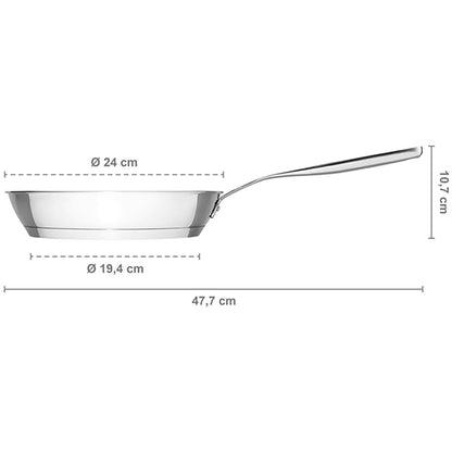 Fiskars All Steel Pure Bratpfanne, 24 Cm