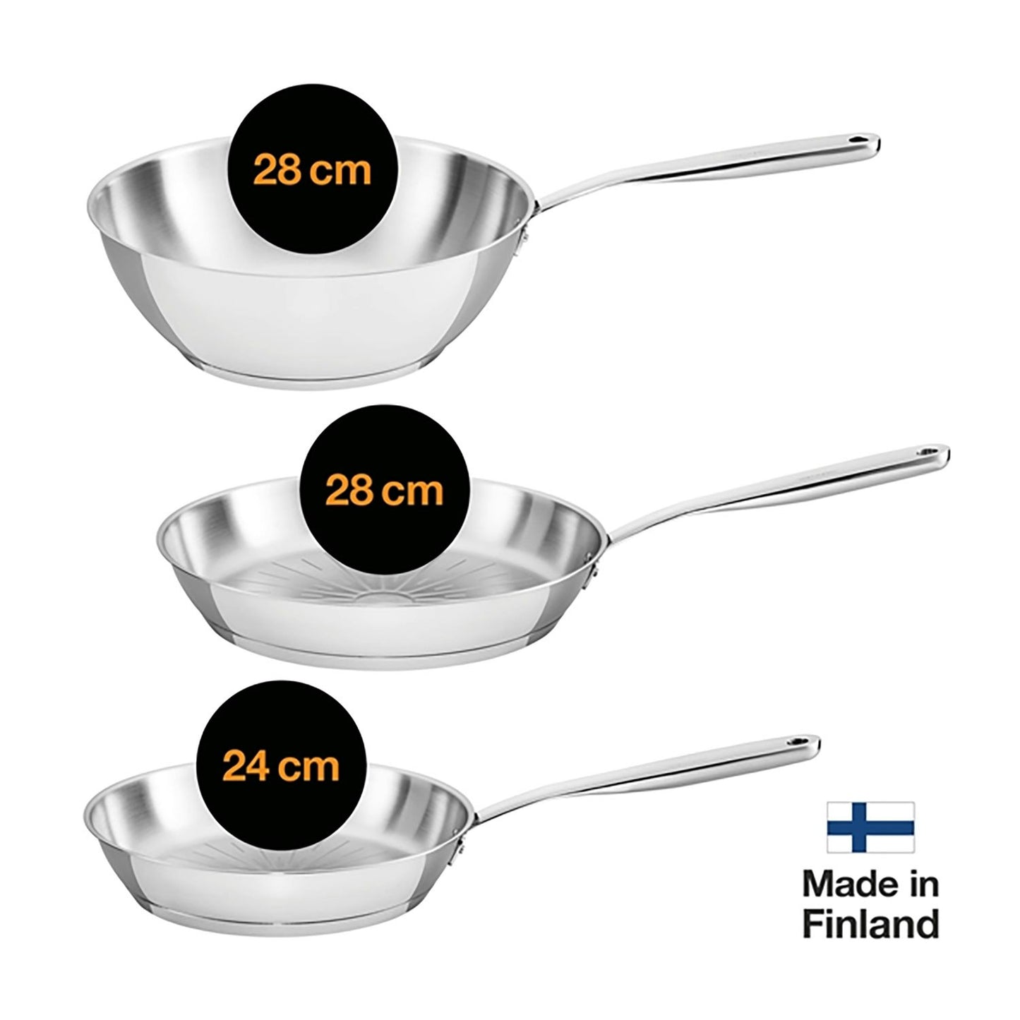 Fiskars All Steel Pure Wok-Pfanne 28 Cm