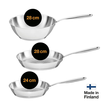 Fiskars All Steel Pure Wok-Pfanne 28 Cm