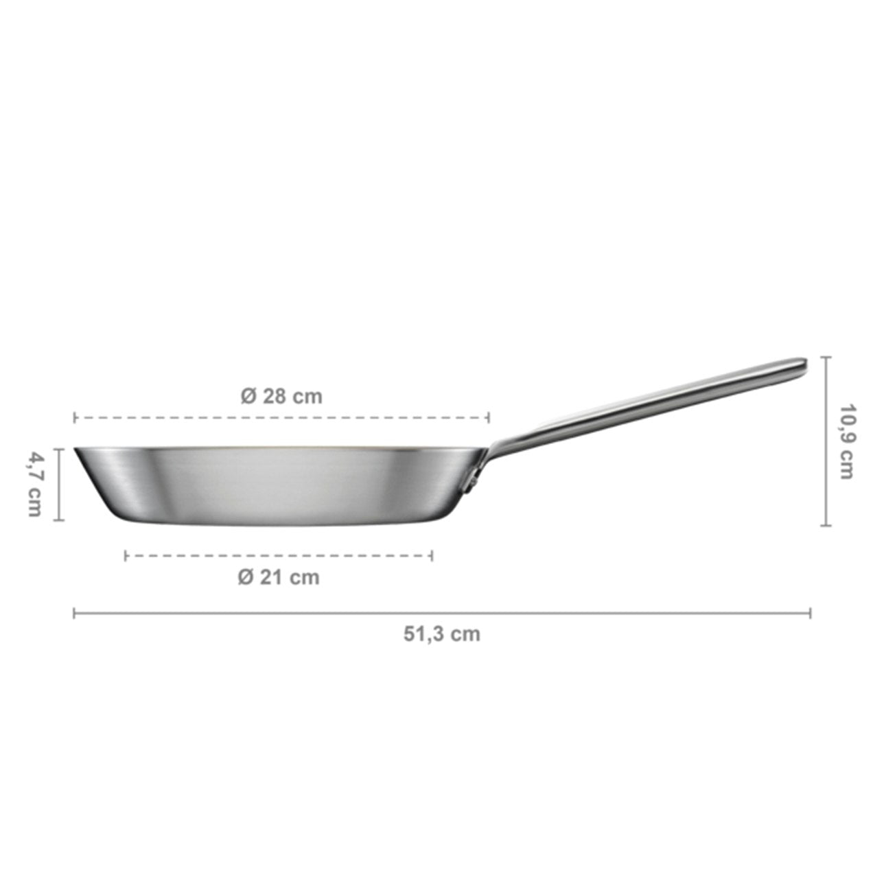 Fiskars Norden Bratpfanne Edelstahl, 28 Cm