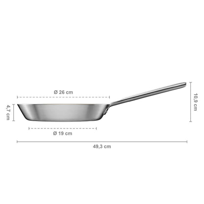 Fiskars Norden Bratpfanne Edelstahl, 26 Cm