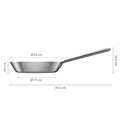 Fiskars Norden Bratpfanne Unbeschichtet Edelstahl, 24 Cm