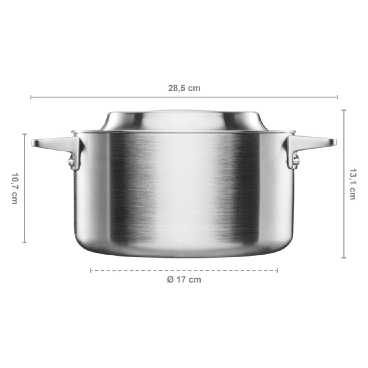 Fiskars Norden Topf Unbeschichtet Edelstahl, 3 L