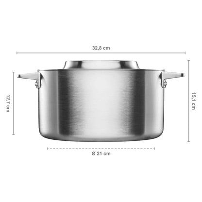 Fiskars Norden Topf Unbeschichtet Edelstahl, 5 L