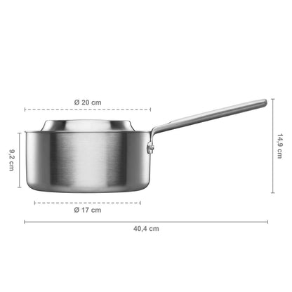 Fiskars Norden Kasserolle Unbeschichtet Edelstahl, 2,5 L