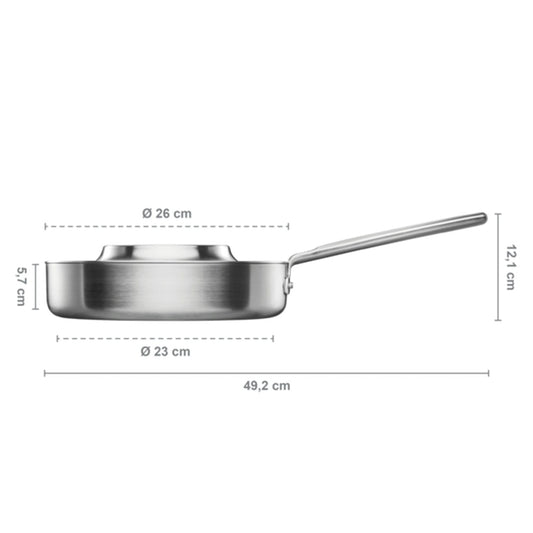 Fiskars Norden Sauteuse Edelstahl, 26 Cm