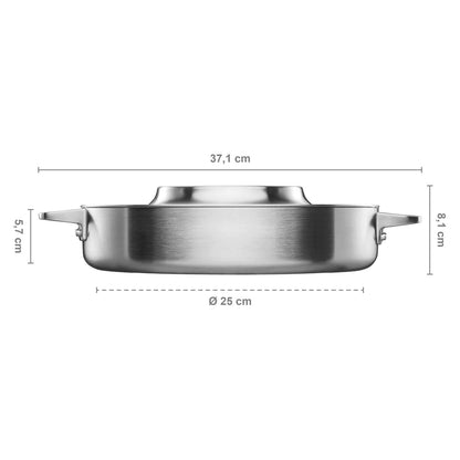 Fiskars Norden Schmortopf Edelstahl, 28 Cm