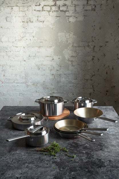 Fiskars Norden Wok Pan 28 Cm, Stainless Steel