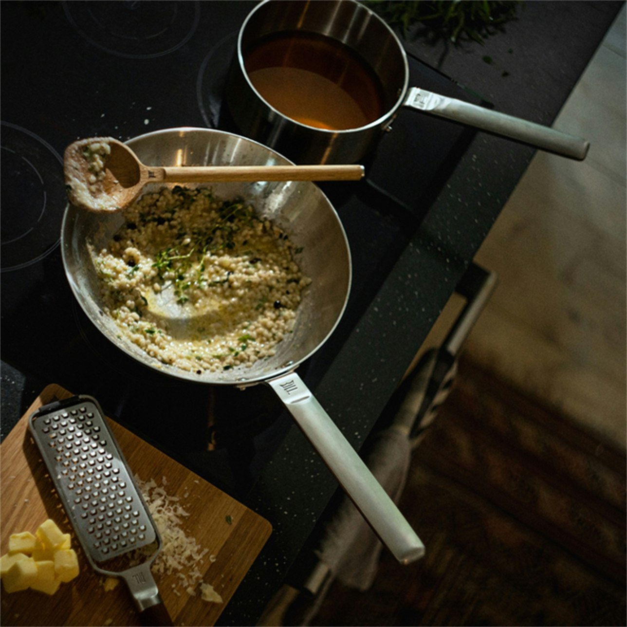 Fiskars Norden Wok Pan Uncoated Stainless Steel, 28 Cm