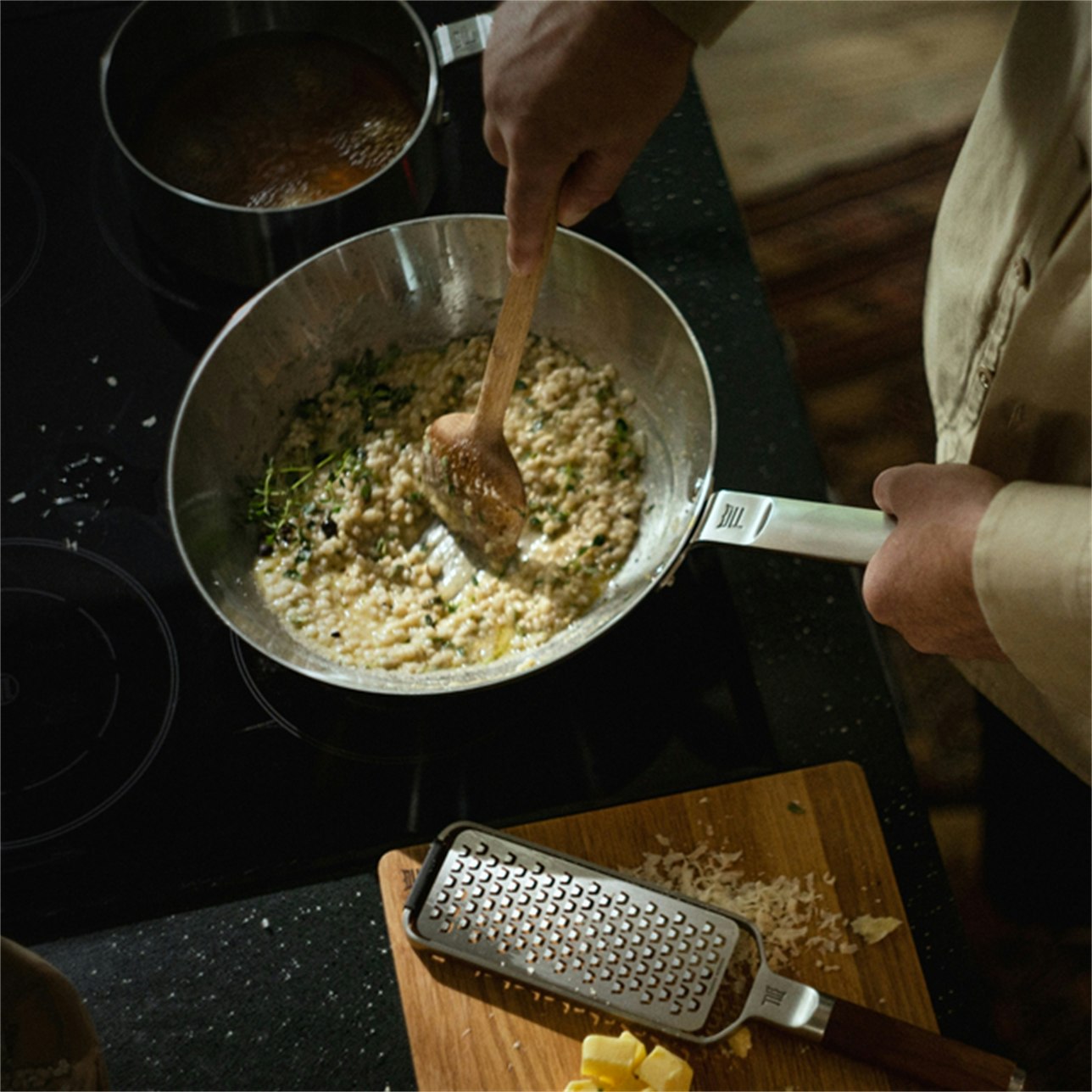 Fiskars Norden Wok Pan Uncoated Stainless Steel, 28 Cm