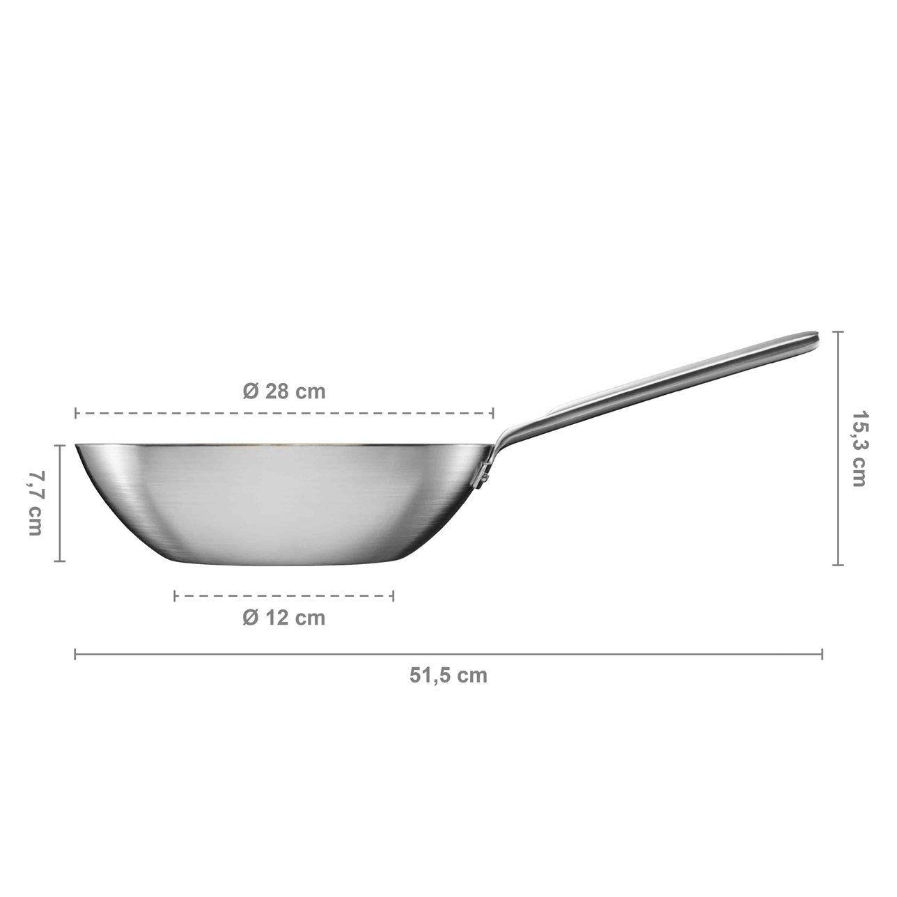 Fiskars Norden Wok-Pfanne Edelstahl, 28 Cm