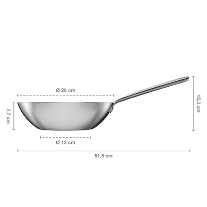 Fiskars Norden Wok-Pfanne Edelstahl, 28 Cm
