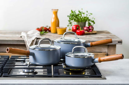 Greenpan Mayflower Kasserolle Mit Deckel 3-er Set Dark Charcoal