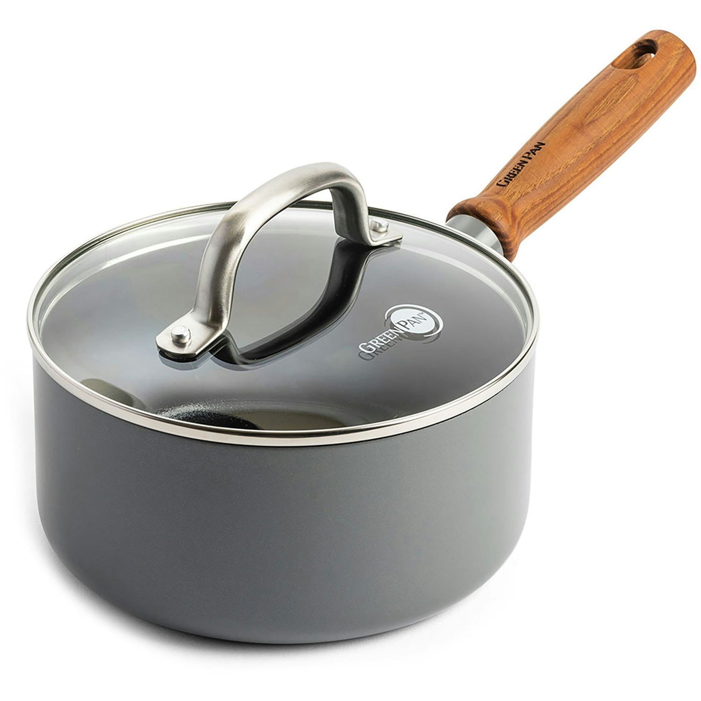 Greenpan Mayflower Kasserolle 18 Cm Dark Charcoal