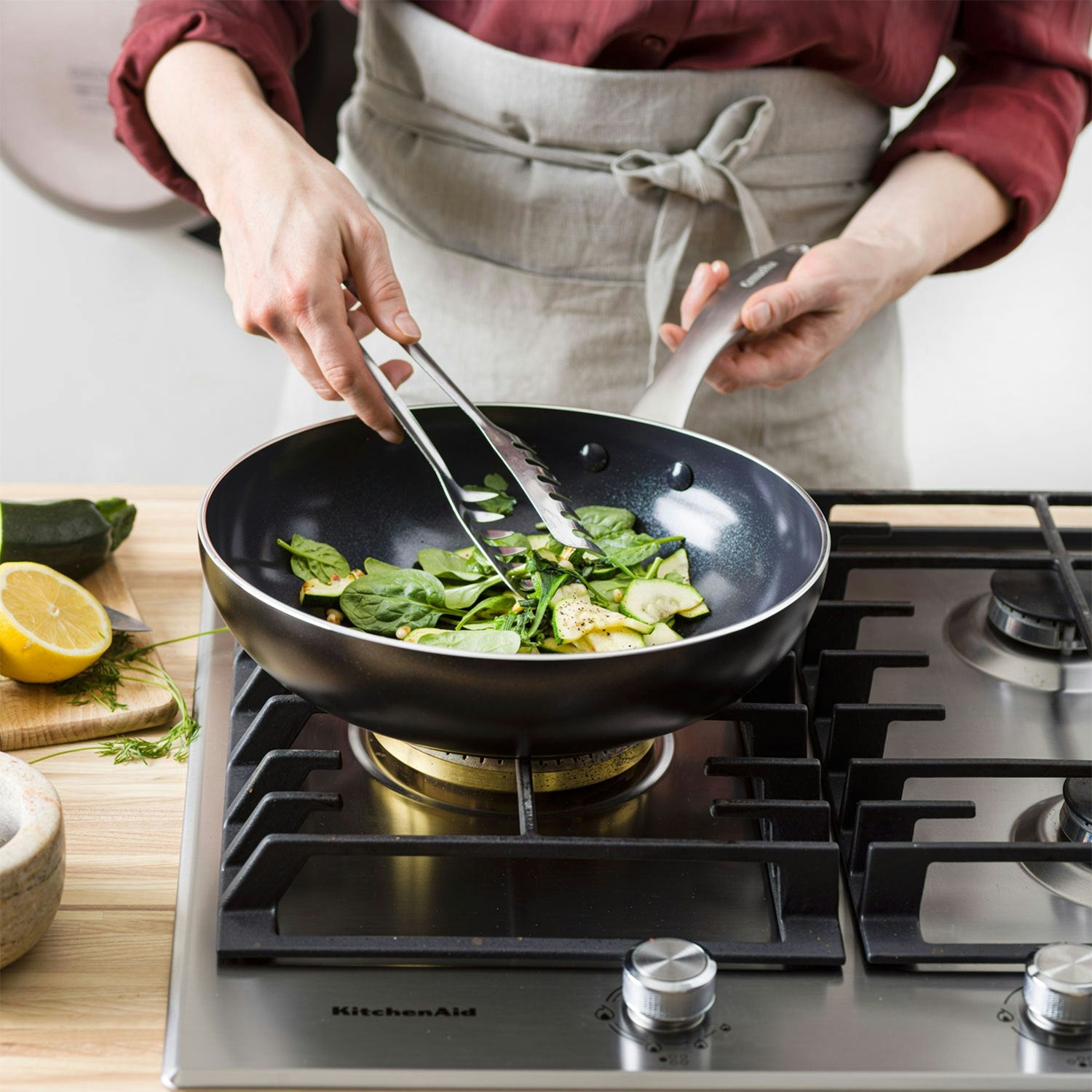 Greenpan Royal Wok-Pfanne 28 Cm Schwarz