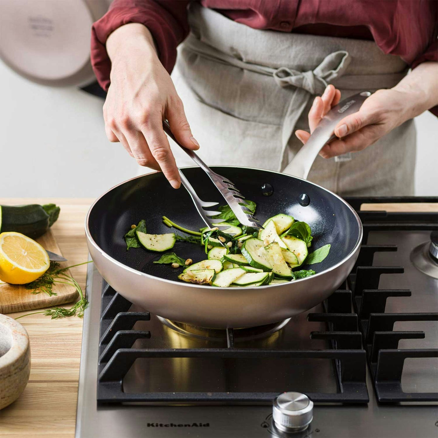 Greenpan Royal Bronze Wok 28 Cm Wok-Pfanne Bronzefarben