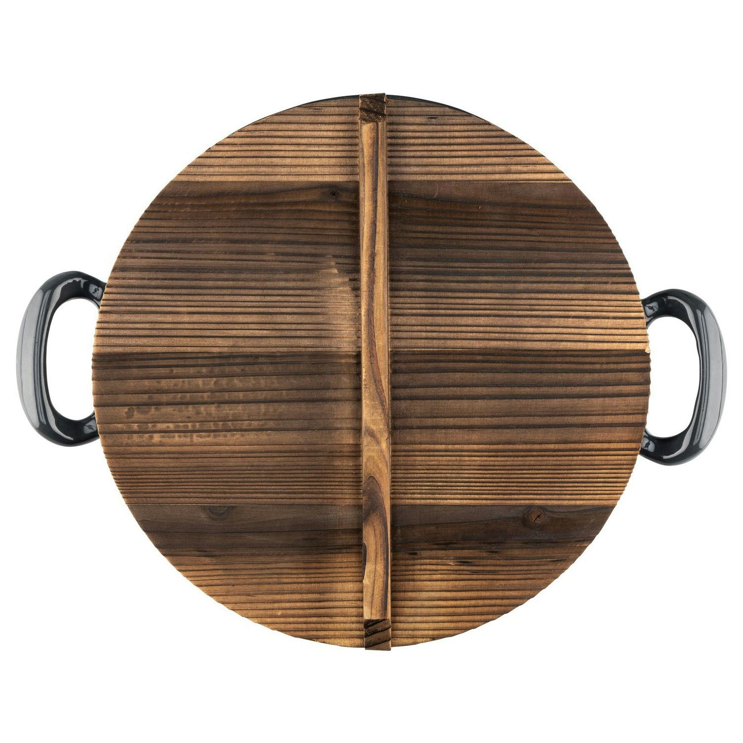 Heirol Big Ear Bratpfanne Gusseisen Mit Holzdeckel 30 Cm / 4 L