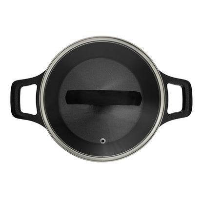 Heirol Groove Kasserolle Mit Glasdeckel 20 Cm