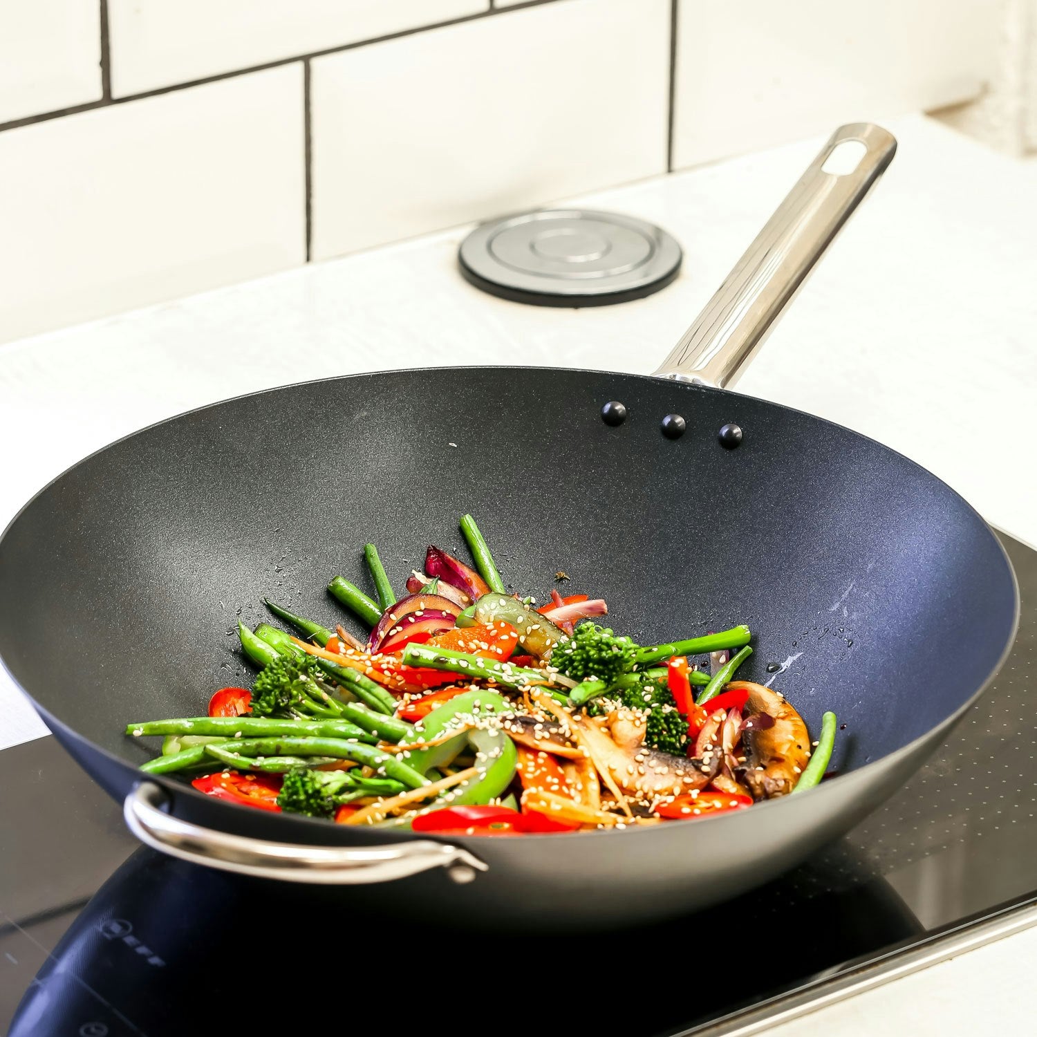 Kitchen Craft MasterClass Wok Pan, 35,5 Cm