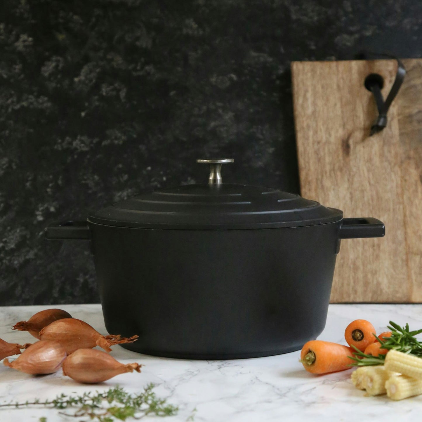 Kitchen Craft MasterClass Kasserolle Schwarz, 4 L