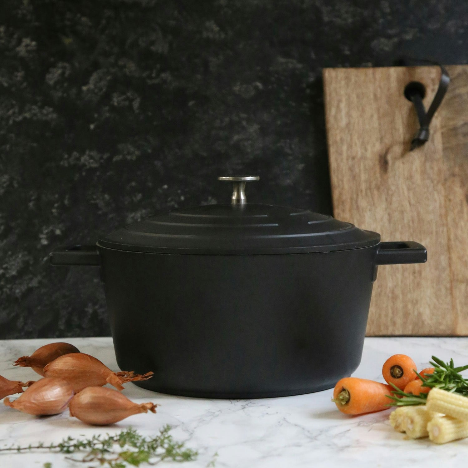 Kitchen Craft MasterClass Kasserolle Schwarz, 4 L