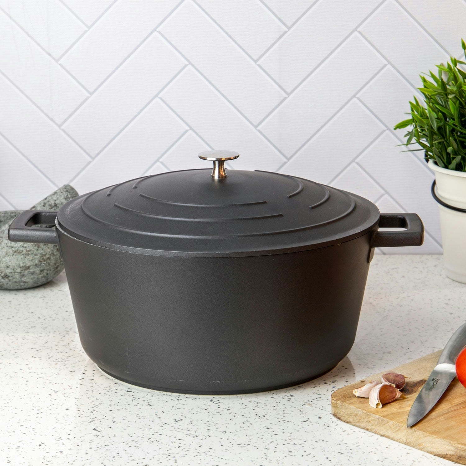 Kitchen Craft MasterClass Kasserolle Schwarz, 5 L