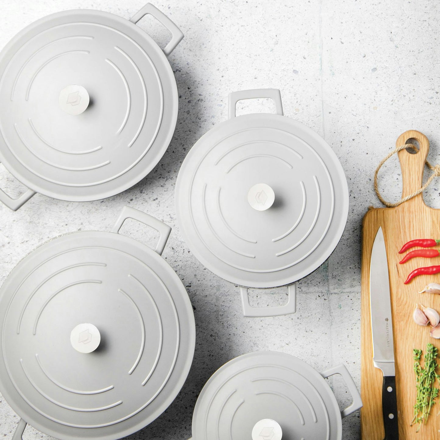 Kitchen Craft MasterClass Kasserolle Grau, 4 L