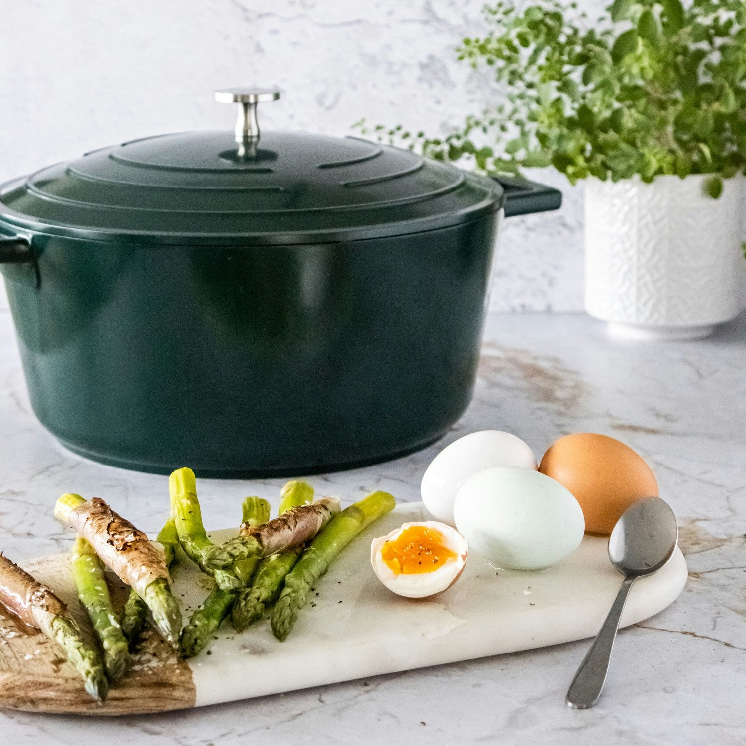 Kitchen Craft MasterClass Kasserolle Hunter Green, 5 L