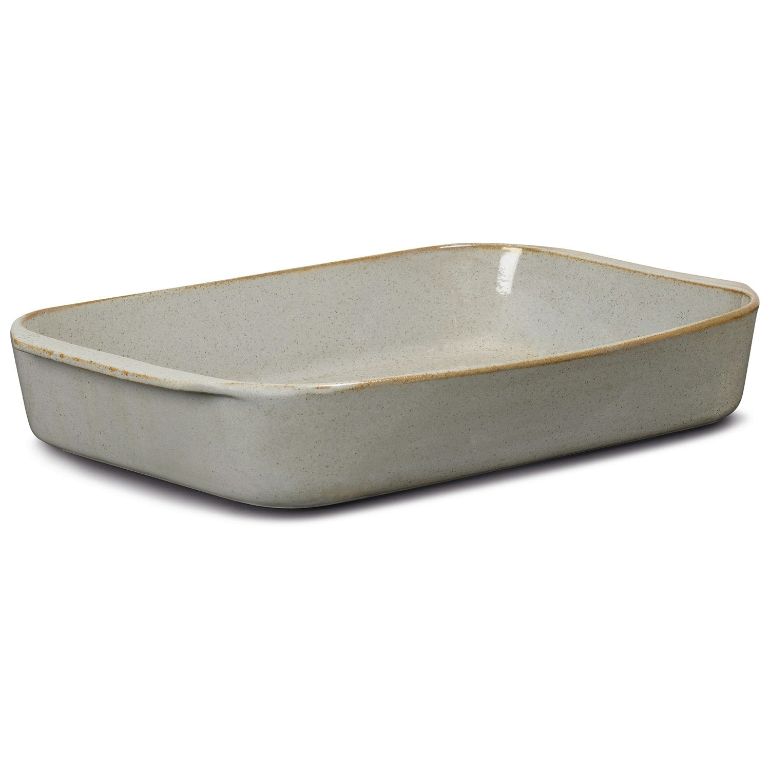 Lyngby Porcelæn Dan-Ild Ofenform Sand, 41x26 Cm