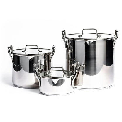  Topfset Stapelbar 3-er Set, Edelstahl