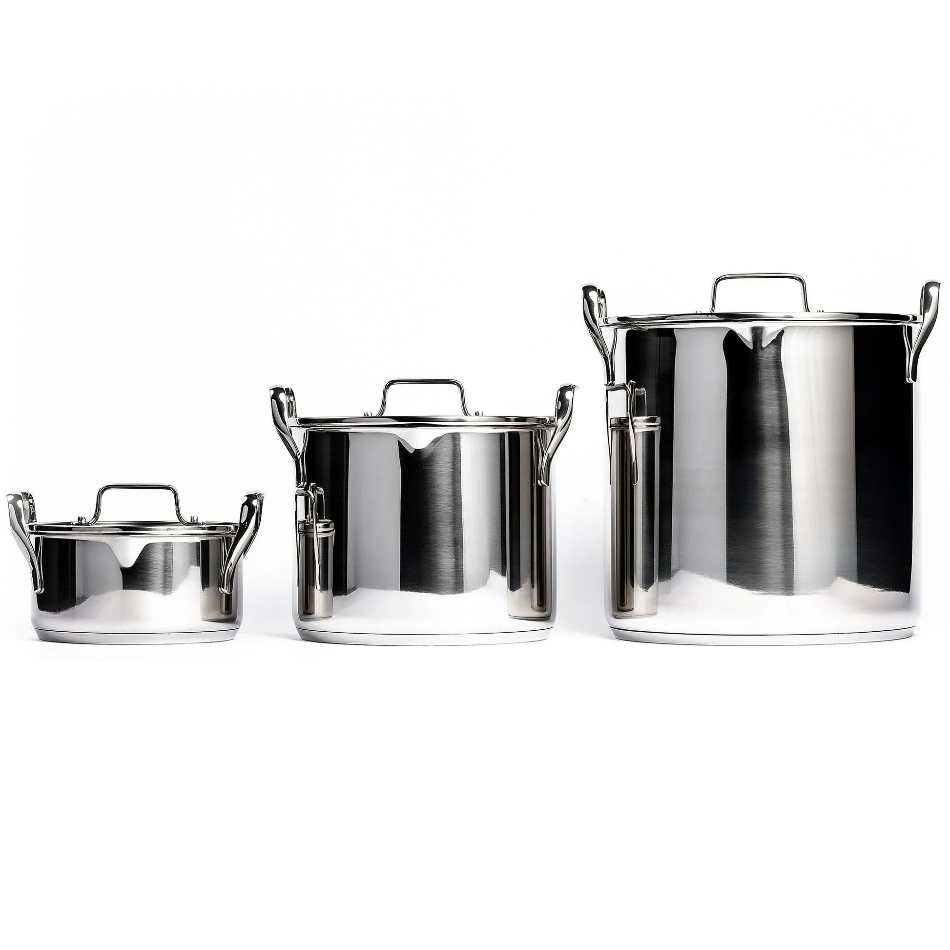  Topfset Stapelbar 3-er Set, Edelstahl