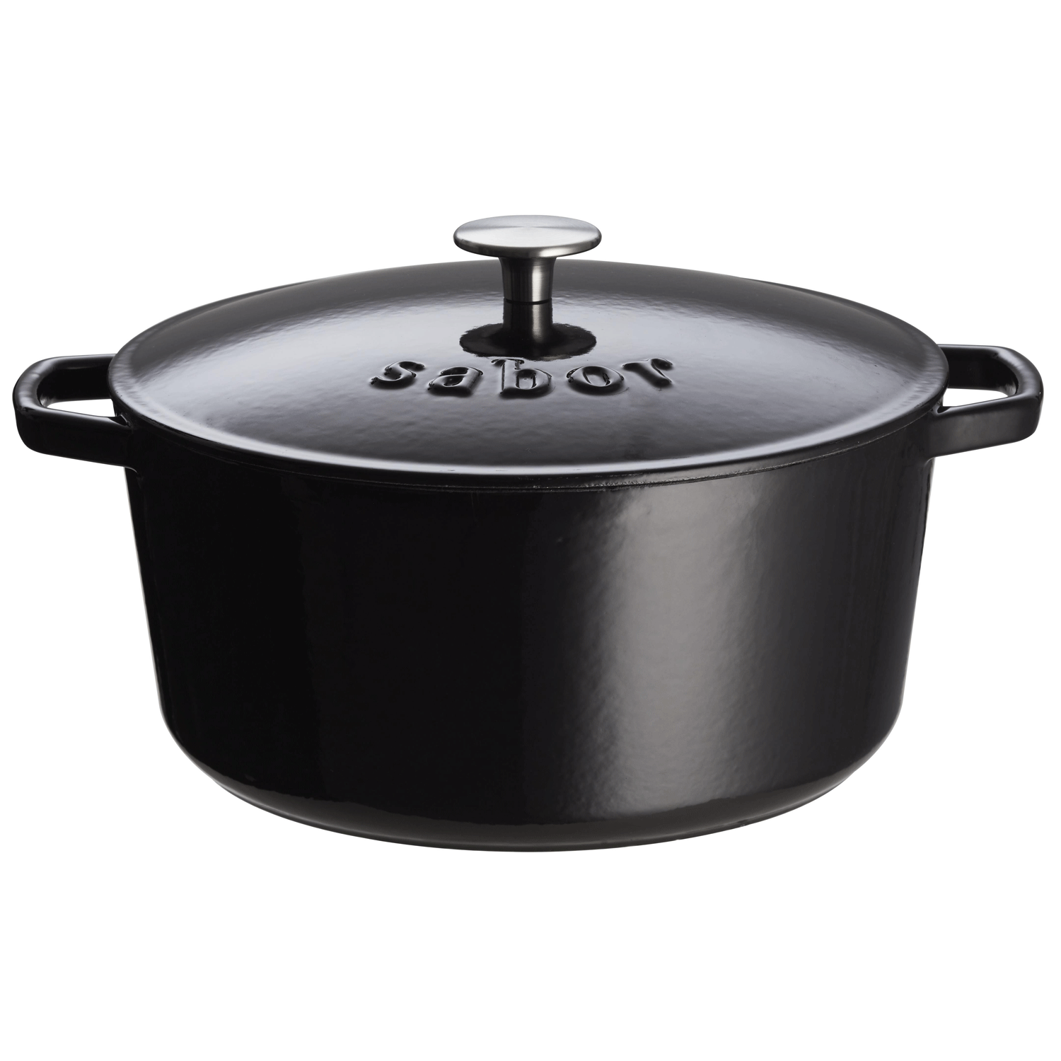  Gusseisentopf 4,4 L, Schwarz