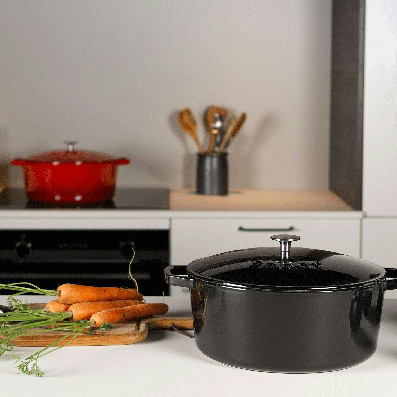  Gusseisentopf 9,5 L, Schwarz