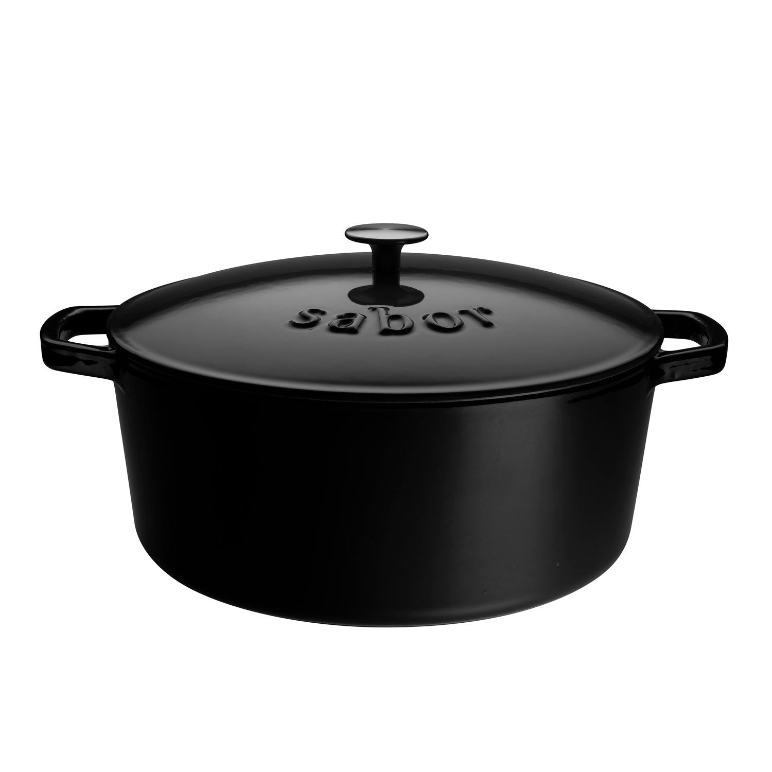  Gusseisentopf 6,7 L, Schwarz