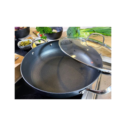 Satake Sauteuse Leicht Gusseisen Mit Honeycomb Antihaftbeschichtung Ø30 Cm
